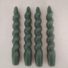 2 盒，4 件/套螺旋扭曲蜡烛，多色可选（白色、黑色、红色、黄色、棕色、橙色、紫色、粉色、浅蓝色），8 小时燃烧时间无滴香薰螺旋柱蜡烛适用于晚宴、婚礼、餐桌摆饰、家居装饰、可爱蜡烛礼物