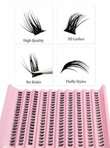 Rikuaild 200 片下睫毛簇，自然外观，可重复使用，混合长度 6-8 毫米，DIY 睫毛延长，柔软仿貂皮睫毛，适合初学者，易于使用，沙龙品质，持久假睫毛延长，睫毛簇，睫毛簇，单根睫毛，睫毛，假睫毛