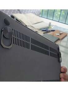 2个隐形金属支架，笔记本电脑支架增高器，可折叠便携式散热垫，可调节高度，适用于笔记本电脑 - 黑色 - 查看 5