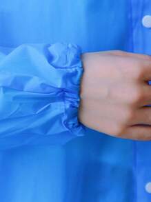 1 件便携式加厚 EVA 透气雨衣，适合户外徒步成人连帽雨衣，多色可选 - 彩色 - 查看 4