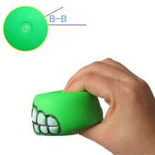 Pet Dog Tooth Shaped Chewing & Sound Making Toy, Rubber Squeaky Ball Toy For Large Dogs, Multi-Color - Multicolor - View 3