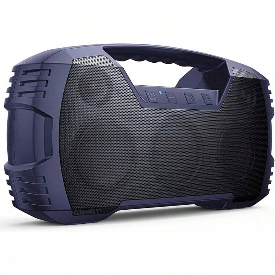 IPX7 Waterproof Bluetooth Speaker, 40W(60 Peak) Portable Wireless Speakers With Subwoofer, 32H Playtime, Stereo Loud Sound, Deep Bass, Bluetooth 5.0 With Handle For Pool, Beach, Outdoor, Gifts - 藏蓝色 - 查看 1