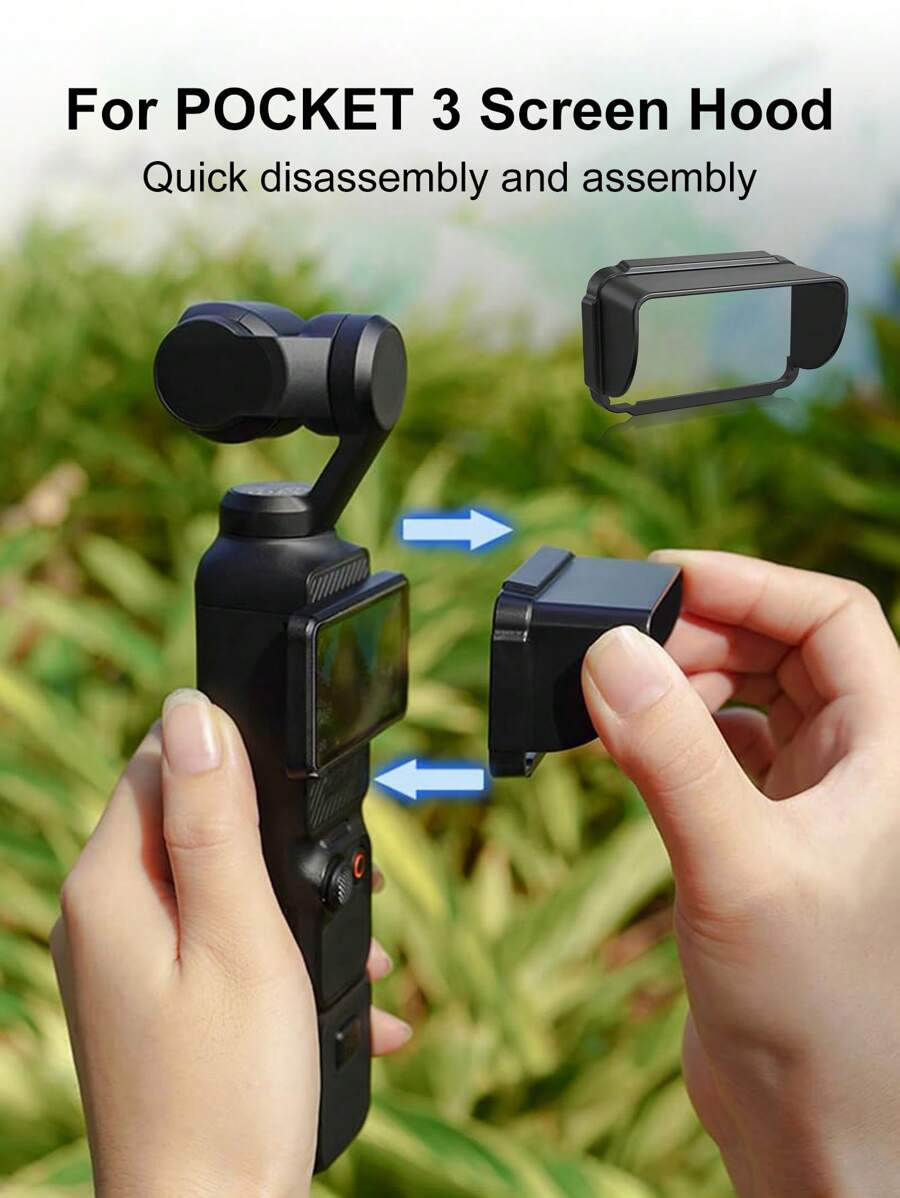 Sunshade For Osmo Pocket 3 Lightweight Screen Sunshade Anti-Glare Handheld Gimbal Camera Accessories Display Protection Cover Sunshade Light Protection Accessories