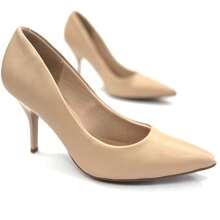 Beige Beira Rio High Heel Pointed Toe Pump