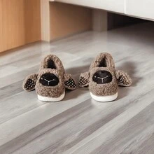 Pantufla de BORREGO para niños. - Caqui - Ver 2