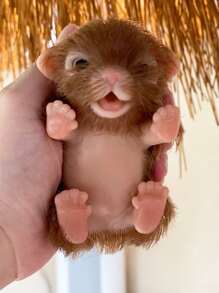 1 件 12 厘米硅胶小狗婴儿重生娃娃全身柔软硅胶玩具手工逼真重生动物娃娃，可爱迷你娃娃玩具，可作为礼物 - 彩色 - 查看 9