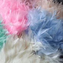 1 Yarda/1 Pieza Recorte de tela con plumas de pavo esponjosas de estilo clásico, accesorios de manualidades hechos a mano y coloridos, adecuado para Halloween, fiestas, bodas, disfraces, bolsos, tocados, decoración de mangas