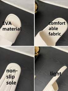 Women's Slippers - New Casual Vacation Travel Portable Foldable Plastic Slippers, Ultra-Lightweight Soft-Soled Comfortable Quiet Anti-Slip Indoor Bathroom Slippers, Unisex Couples Large Size Lightweight Clean Antibacterial Odor-Resistant White EVA Women Slippers, Simple Hotel Home Bathroom Anti-Slip Women Shoes, Outdoor Beach Swimming Fashionable Plus Size Comfortable Open-Toe Women Sandals, Home Slippers, Plastic Slippers, Women Boots, Women Slippers - White - View 5