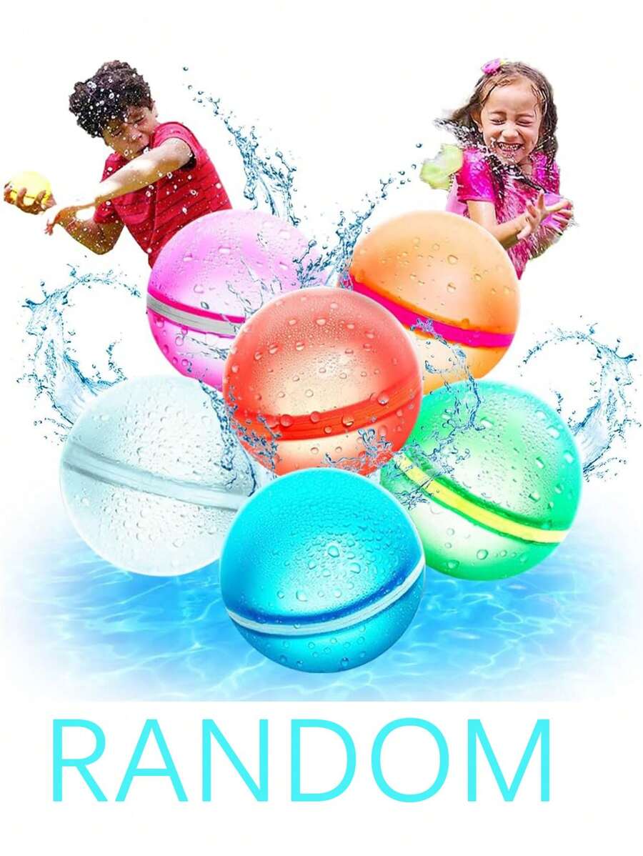 6/12/18PCS Willekeurige herbruikbare waterballonnen Ballen, zachte siliconen snel te vullen ballonnen Spetterplezier, Buitentuin Zomerfeest Gemakkelijk Snel Leuk Watergevecht Spel Voor Zwembad, Zomerfeest Cadeau Zwembad