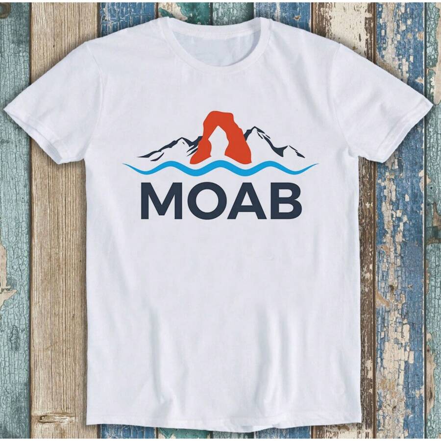 Moab Ski Moab Utah Arches National Park Meme Funny Gift Tee T Shirt M1273 - White - View 1