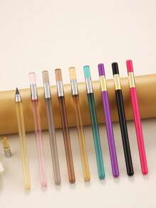 1pc Simple Fashion Not Easy To Break Free Sharpening Pencil Acrylic Pencil Bar Office Learning Essential