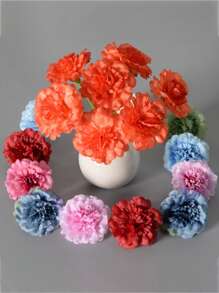 5/10 chiếc kẹp tóc hoa cẩm chướng nhân tạo, trang trí đám cưới, quà tặng tân gia, trang trí nhà cửa, tự làm, sắp xếp hoa treo tường, hoa vải giả - Nhiều màu - Xem 2