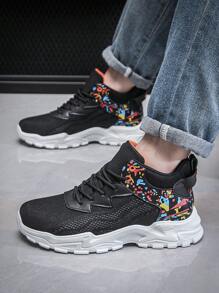 Men's Casual Minimalist Sporty Skate Shoes, Low-Top Breathable Athletic Sneakers
