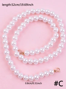 1pc Pearl Bow Cake Decoration Set Pearl Chain Cake Decoration Pink Ribbon Bow Artificial Bulk Used For Wedding Bridal Gift Party Birthday Party Decoration Supplies