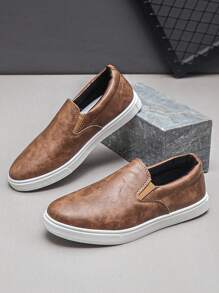 Men's Casual Sneakers Skateboarding Shoes, Anti-Slip Student Sports Skate Shoes, Versatile Style For All Seasons