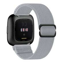 Nylon Armbänder kompatibel mit Fitbit Versa/Versa 2/Versa Lite/Versa SE Armband, Frauen Männer, elastische Sport Ersatzarmbänder, Nylon Ersatz Armbänder für Männer und Frauen, Sport Uhren Armband