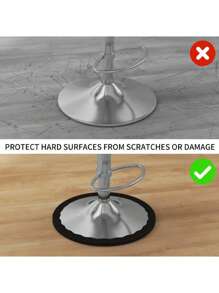 2pcs Silicone Bar Stool Leg Protectors, Prevent Scratches On Wood Floors, Non-Slip For Bar Stools - Black - View 6