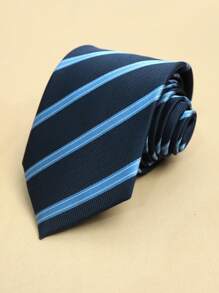 1 件休闲条纹涤纶领带，适合办公室、街头、所有季节男士领带 - 彩色 - 查看 18