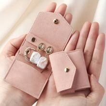 1PC/2PCS Mini Jewelry Storage Bag Travel Jewelry Storage Bag Soft Microfiber Leather Jewelry Bag - Multicolor - View 10