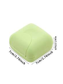 صندوق صابون محمول للسفر - مقاوم للماء، قابل للقفل، وحامل صابون مدمج مع غطاء - صحن صابون بلاستيكي أحادي اللون للحمام والضروريات السفرية، ديكور المنزل والحمام، ديكور الخريف، عودة إلى المدرسة