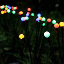 1 件 10 LED 太阳能户外花园灯 - 高效节能，触摸控制景观照明，抛光镍表面，易于安装在草坪和庭院装饰杆上，太阳能花园灯