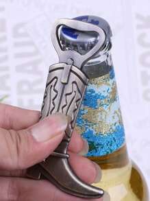 1 pezzo Apribottiglie a forma di stivale dorato, accessorio bar creativo per festival, matrimoni, feste, birra, lattine