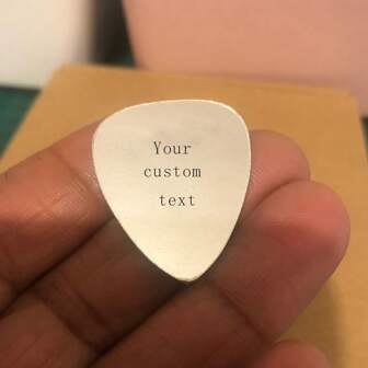 Personalisierter Gitarrenplektrum, "Ich werde dich immer wählen", personalisierter Gitarrenplektrum, Edelstahl Gitarrenplektrum