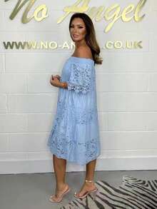 2025 Wiosna/Lato Koktajl Party Koronka Patchwork Moda Elegancka Sukienka z odkrytymi ramionami, Formalny Strój Imprezowy, Suknia Gościa Weselnego