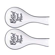 Ceramic Spoon Rest For Stove Top, Porcelain Ladle Holder, Large Utensil Holder For Kitchen Countertop, Spoon Rest For Soup Spoon, Ladle, Spatula, Modern Farmhouse Kitchen Decor