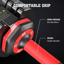 Pooboo 55LB Adjustable Dumbbells 15lb To 55lb Adjustable Dumbbells For Home Gym Exercise Equipment - Single - View 3