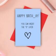 1PC Funny Birthday Card For Friend - Dirty Card For Him, Her, Perfect Gift For Boyfriend, Girlfriend, Humorous Birthday Wishes & Greeting