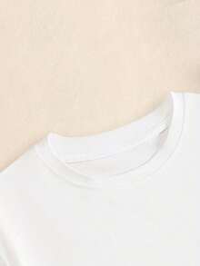 T-shirt estampada 100% algodão leve confortável moda feminina plus size - Branco - Visão 3