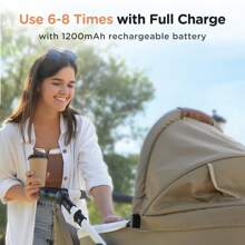 Portable Electric Breast Pump With 3 Modes And 12 Levels, 5 Seconds Assembly, Memory Mode, LCD Display, Portable Electric Breast Pump With 19mm/21mm Flange (2 Pack) - Xám - Xem 9