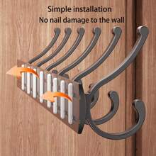 1pc Aluminum Alloy No-Drill Wall Mount Sturdy Hanger Hook, Entryway & Kitchen & Bathroom Storage Hooks,Bathroom Shelf,Hangers Hooks Hanger,Wall Pictures,White Hook,Black,Sticky Wall Hooks,Purse Hanger Wall,Wall Hangings,Picture Frame Hooks,Wall Picture Frame,Wall Hooks Self Adhesive,Hooks,Hook,Wall Hooks,Bathroom,Towel Holder,Hooks,Wall Hooks,Hooks,Wall Hook,Door Hanger