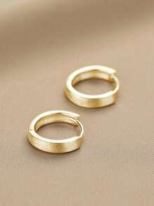 1 Pair Classical 925 Sterling Silver Hoop Earrings Wedding Anniversary Ear Jewelry For Women Gift Fine Jewelry - 1# - View 7