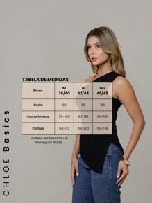 Blusa Um Ombro So Mula Manca Gringa Assimétrica Sofisticada