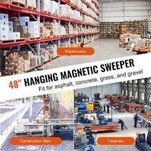 Hanging Magnetic Sweeper, 48 Inch Or 36 Inch Magnet Sweeper, 80 LBS Or 67 LBSMagnetic Forklift Sweeper Industrial Magnets Steel Material Hunting Accessories For Picking Up Nails, Bolts, Iron Chips - Nâng 48 inch-80 LBS - Xem 6