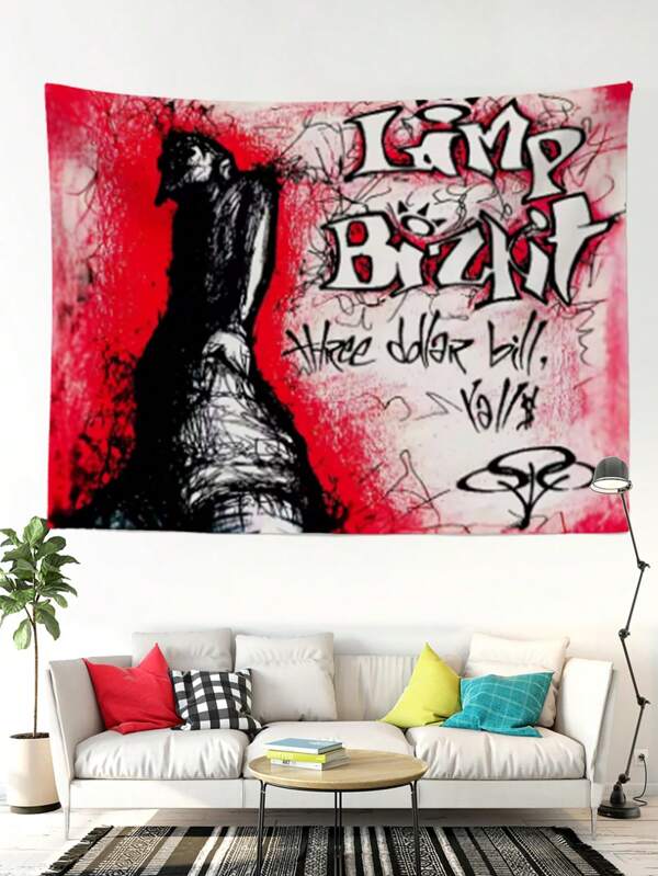 1pc Limp Rock Band Bizkit Music Three Dollar Bill, Y'All Room Tapestry Aesthetic Wall Art Hanging Tapestry Suitable For University Dormitories, Bedrooms, Living Rooms, Home Decoration Art Wall Tapestry Ideal Holiday Gift