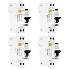 CILIA Interruttore differenziale CILIA 4 pezzi, 1 modulo, connessione DIN (universale per qualsiasi quadro elettrico commerciale), 1P+N, 6,0 KA, 30 MA, 230 Vac, tipo AC, curva di intervento C