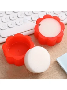 2pcs Flower-Shaped Finger Moistening Sponge - Soft And Reusable - Great For Paper Counting And Office Tasks - Perfect Gift For Accountants, Secretaries, And Students, Everyday Use Item | Vibrant Desk Accessory | Comfortable To Use