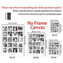 1PC Personalised Twenty Photos Wedding Print, Personalized Anniversary Canvas Wall Art, Custom Valentines Photo Collage, Our Anniversary Print, Special Anniversary, Couples Print, Memories Collage Posters, Optional Frame
