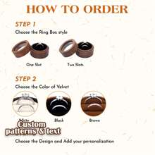 Custom Wooden Wedding Engagement Ring Box - Single Slot / Double Slot Engraved Wooden Ring Case Box - Clear Acrylic-Lid Wood Ring Box, Circular Ring Bearer Box, Anniversary Gift, Ring Box For Wedding Ceremony, Anniversary Gift, Stylish, High-Quality, Vintage, Custom, Personalized, Unique Ideal Gifts For Him - Multicolor - View 7