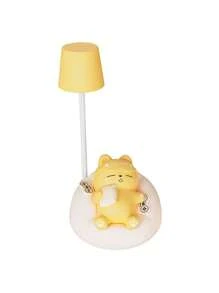 1 pièce Nouvelle lampe d'apprentissage Veilleuse de nuit chat mignon endormi USB rechargeable Lampe de nuit pour chambre à coucher Salon Bureau Petit éclairage Lampe de chevet Forme de chat endormi Cadeaux créatifs et originaux pour amis et famille Beaux cadeaux convenant pour Thanksgiving, Pâques et d'autres cadeaux de vacances