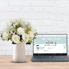 1 件/3 件人造花丝绸绣球花束假茶玫瑰适合秋季婚礼花瓶用于家庭餐厅卧室装饰、节日生日派对配件、户外花园装饰 - 白色 - 查看 7