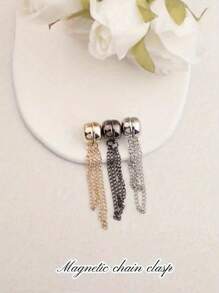 1pc Magnetic Waist Buttons, Adjustable T-Shirt Hem Clips For Perfect Fit, Metal Snaps In White/Gold/Black Graduation - Multicolor - View 3