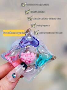 100 粒五合一洗衣凝珠，持久留香，强力去污，护色，浓缩洗衣液，柔顺剂，抗菌，适用于洗衣机