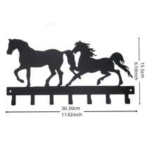 CIF BUY 1 pièce Crochet mural Double Cheval - porte-clés en métal et support multifonction pour manteaux, chapeaux, sacs - idéal pour les salons, les couloirs, les bureaux - Décoration saisonnière pour Noël, Halloween, Pâques, Nouvel An