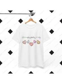 EWH Valentine Hearts T Shirt, Love Symbol Tee, Romantic Couple Gift Top, Valentine's Day Apparel, Heart Print Shirt