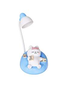 1 pièce Nouvelle lampe d'apprentissage Veilleuse de nuit chat mignon endormi USB rechargeable Lampe de nuit pour chambre à coucher Salon Bureau Petit éclairage Lampe de chevet Forme de chat endormi Cadeaux créatifs et originaux pour amis et famille Beaux cadeaux convenant pour Thanksgiving, Pâques et d'autres cadeaux de vacances
