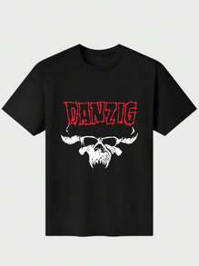 Samhain Danzig T-Shirt  Casual Digital Print 220g Pure  Heavy 100% Cotton T Shirt